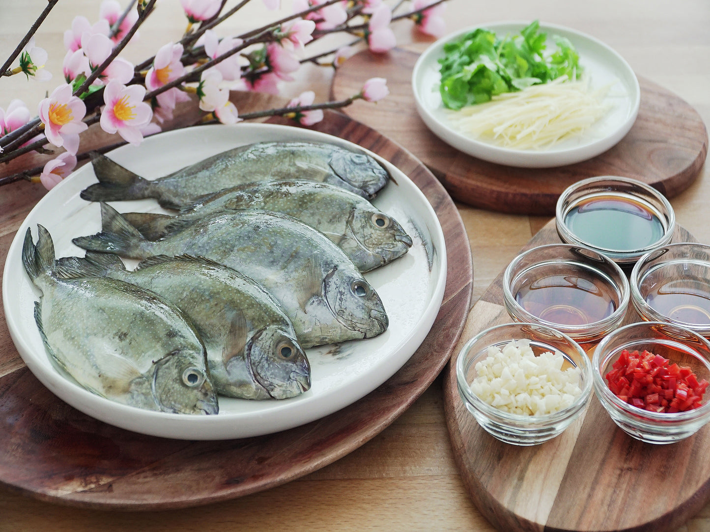 Rabbitfish (发财鱼) - about 500g - Dishthefish a great fish makes the dish 白肚鱼 渔民 清蒸 teochew abundance milt roe chinese new year Cooking Rabbitfish Hua Diao Jiu Sesame Oil Lime Chopped Chilli Garlic Lime Singapore Sesame Oil Prosperity Chinese New Year Ginger